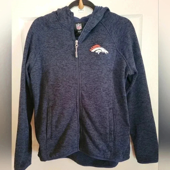 NFL Team Apparel Ladies Denver Broncos Fleece Lined Zip Up Jacket Size Large - Picture 1 of 3